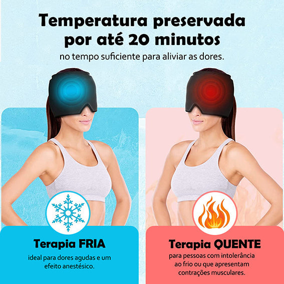 Touca de Compressão Terapêutica Alivio Dor de Cabeça HeadEase